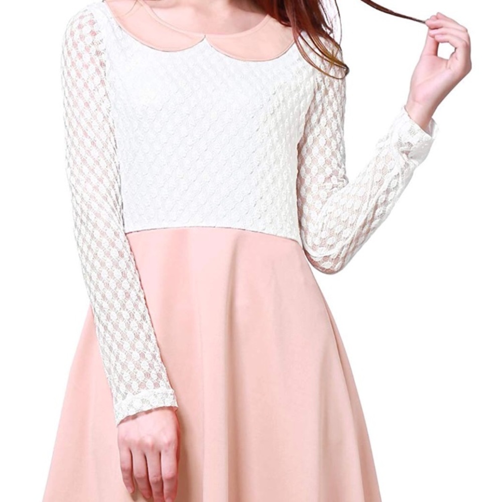 Pink and white Babydoll Styled Dress
